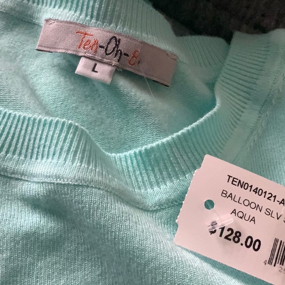 Aqua Stripped Sweater - Picture 3 of 3